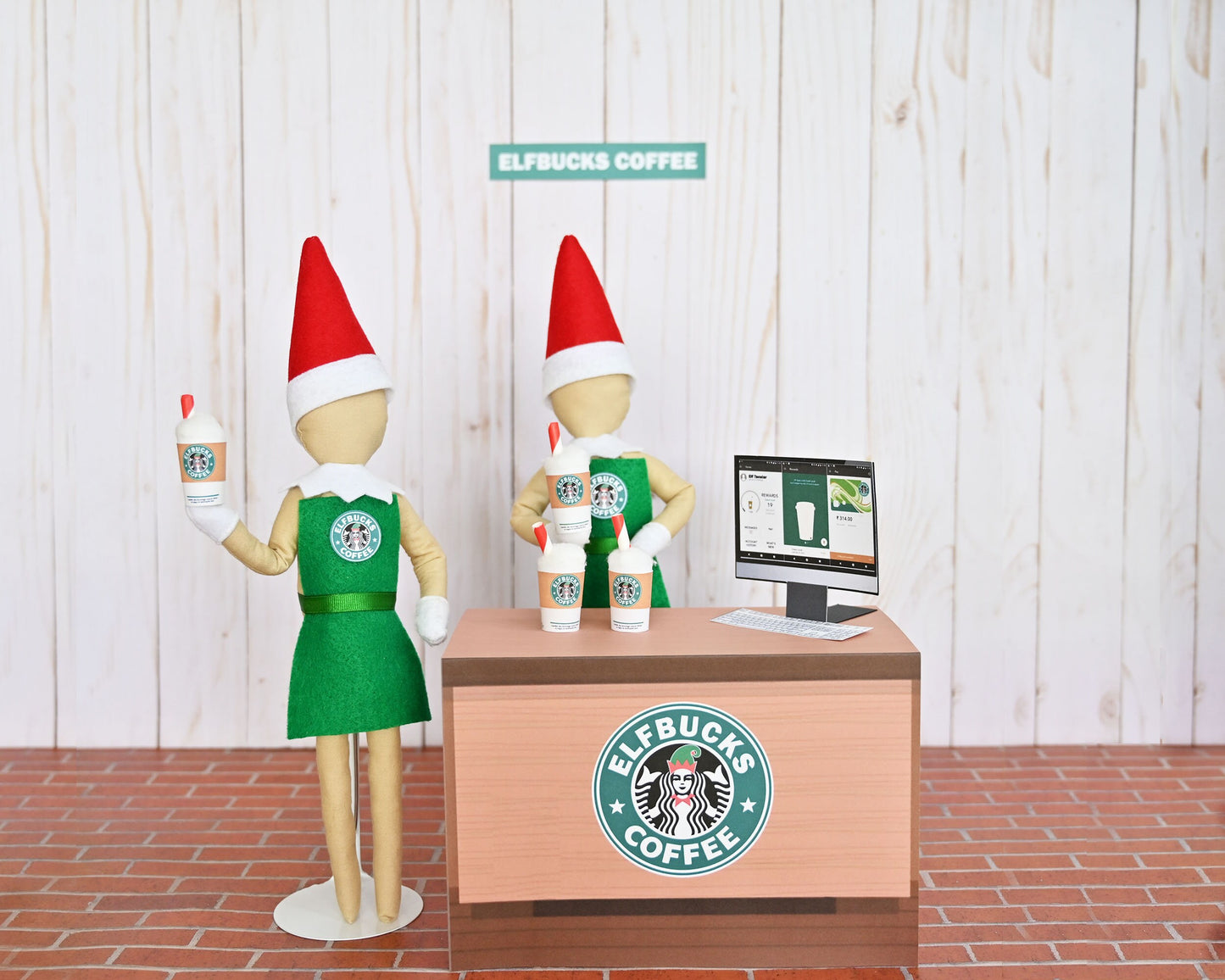 Elf Bucks Coffee Shop Display